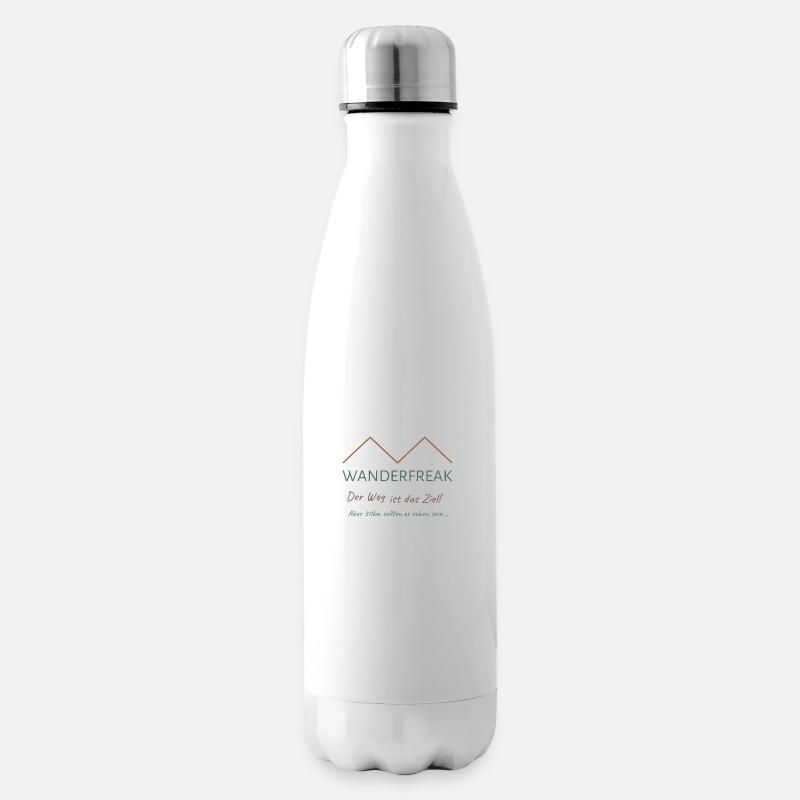 Wanderfreak Der Weg ist das Ziel aber 30 km sollte - Isolierflasche - Weiß
