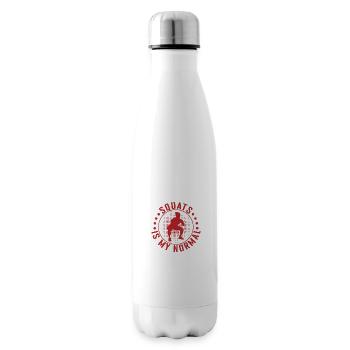 Fitness Fanatics Squats Is My Normal Calisthenics - Isolierflasche - Weiß - Rechts