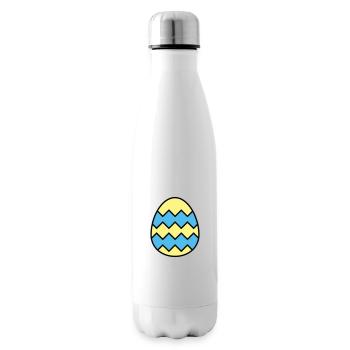 Oeuf de Pâques dentelé - Bouteille isotherme - blanc - Droite