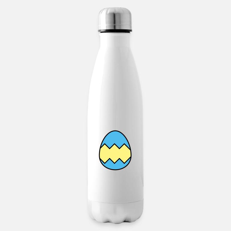Osterei farbenfroh - Isolierflasche - Weiß