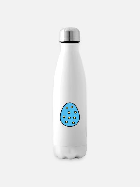 Osterei gepunktet - Isolierflasche - Weiß