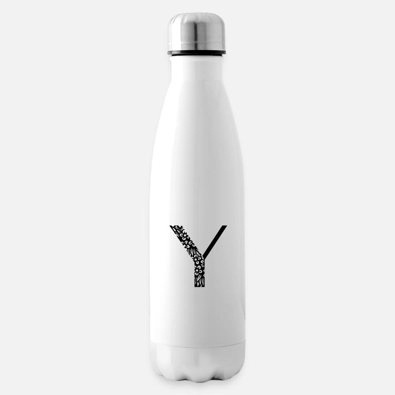 Buchstabe Y - Isolierflasche - Weiß
