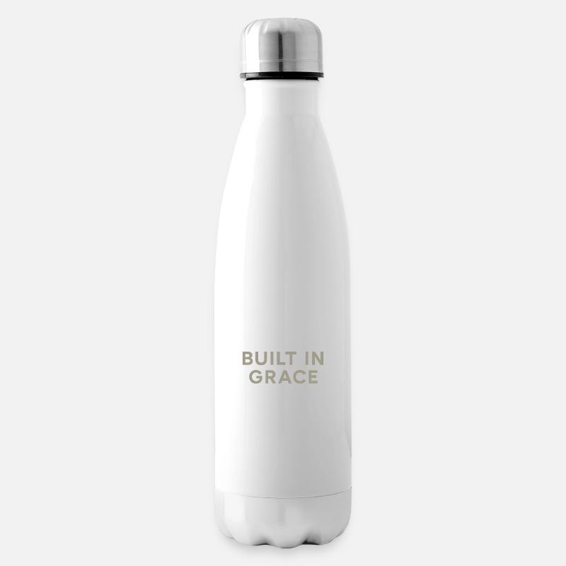 Built in Grace Typography - Isolierflasche - Weiß