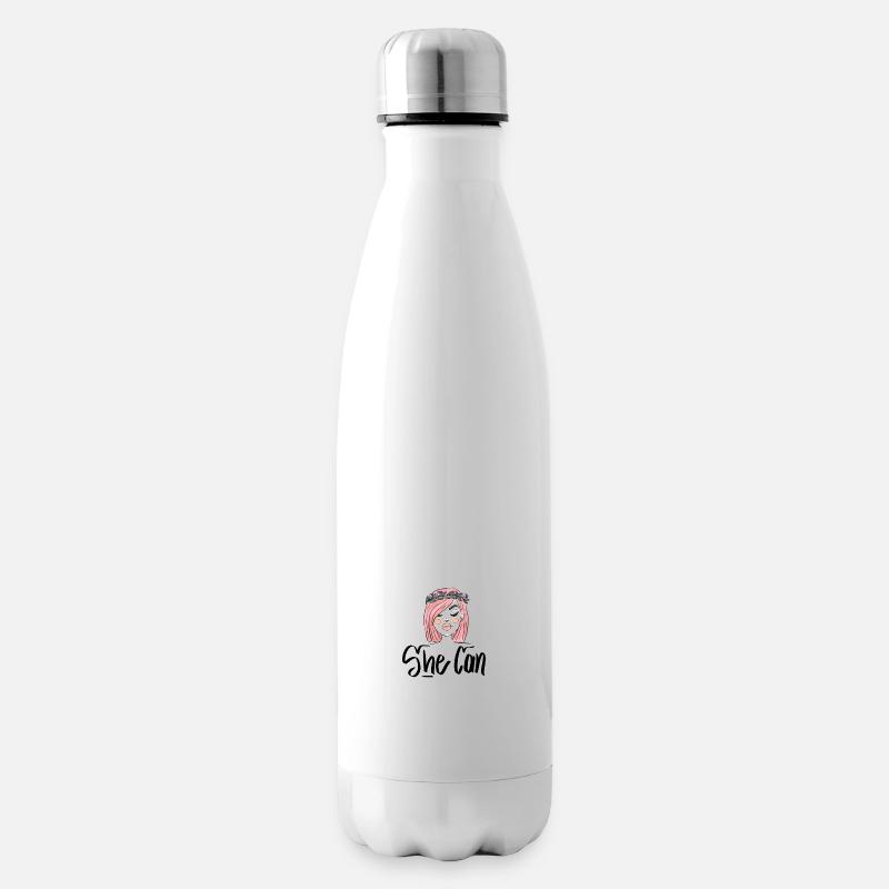 She Can - Isolierflasche - Weiß