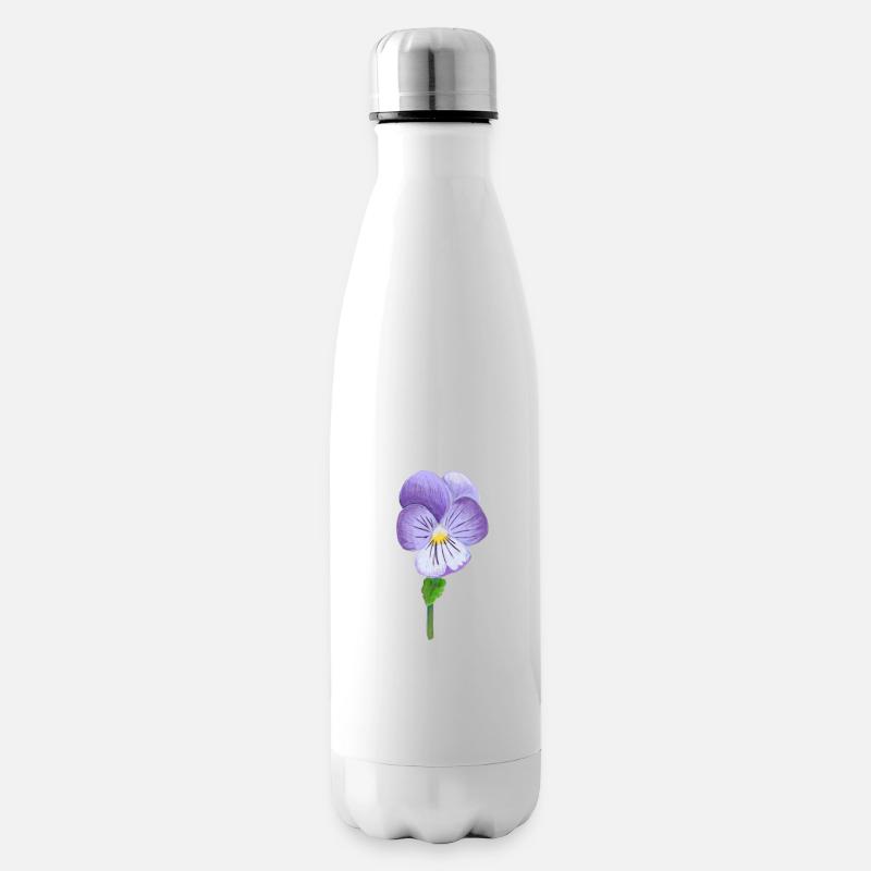 Viola tricolor - Isolierflasche - Weiß