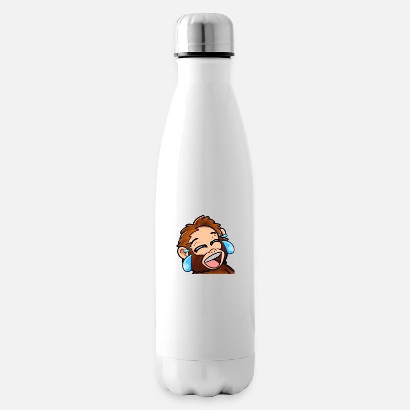Lachender Affe - Isolierflasche - Weiß