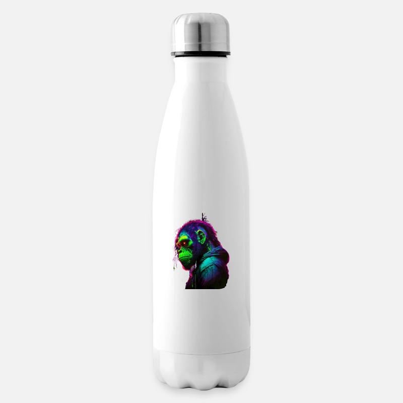 Affe,Design,Neo,Comic - Isolierflasche - Weiß