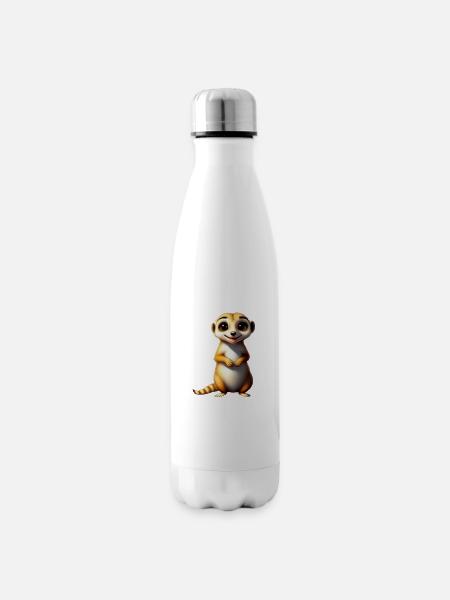 Erdmännchen - Isolierflasche - Weiß