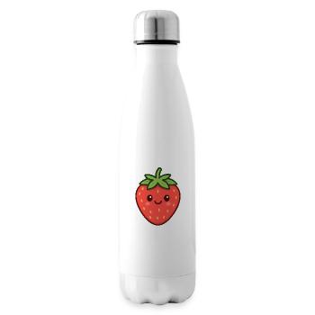 Erdbeeren - Isolierflasche - Weiß - Rechts