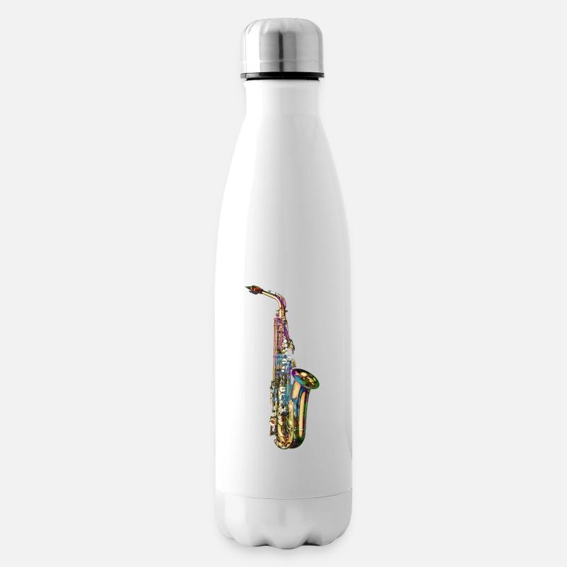 Saxofon - Isolierflasche - Weiß