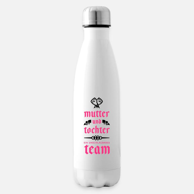mutter tochter team - Isolierflasche - Weiß