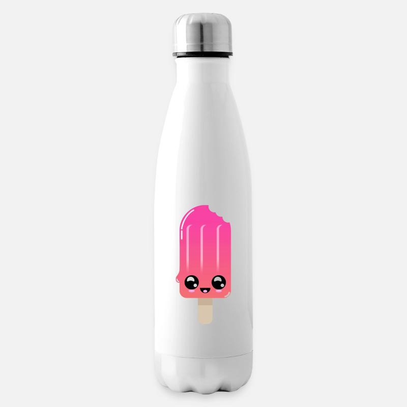 Eisshot mit strahlenden Augen - Isolierflasche - Weiß