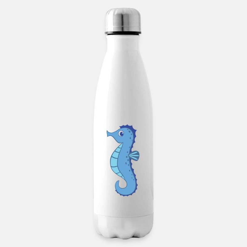 Seepferdchen - Isolierflasche - Weiß