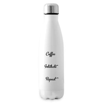 coffee intubate repeat - Insulated Water Bottle - white - Right