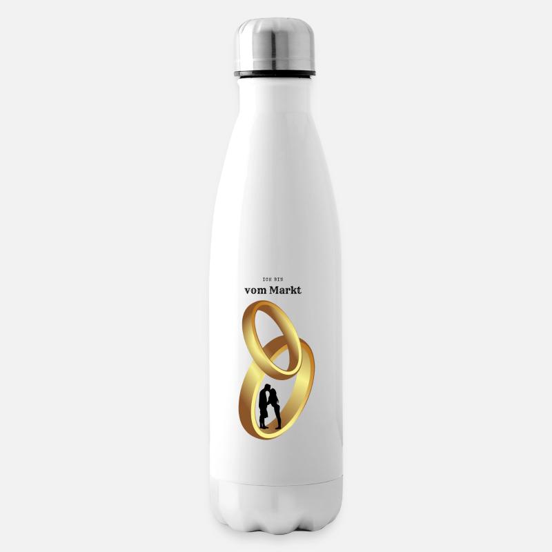 Ich bin vom Markt - Isolierflasche - Weiß