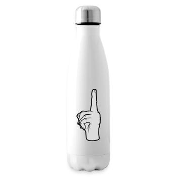 Finger points up - Insulated Water Bottle - white - Right