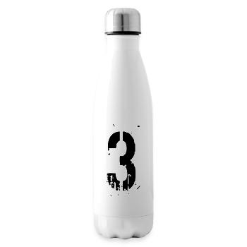 3 Zahl 3 Jahre - Isolierflasche - Weiß - Rechts