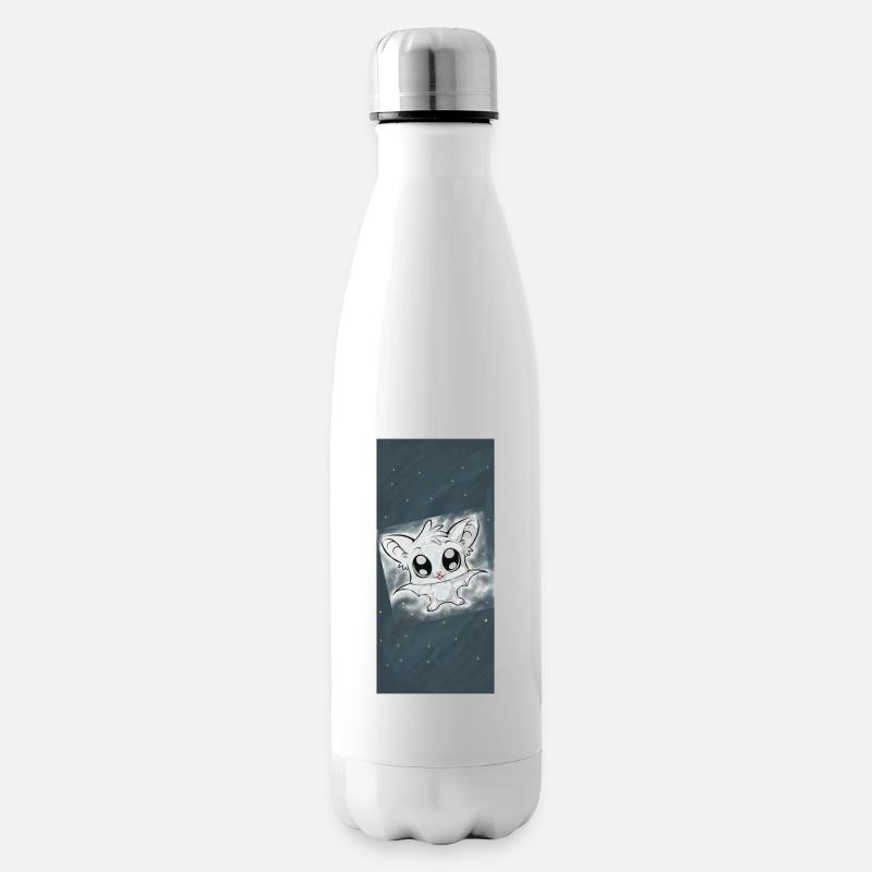 Fledermaus - Isolierflasche - Weiß