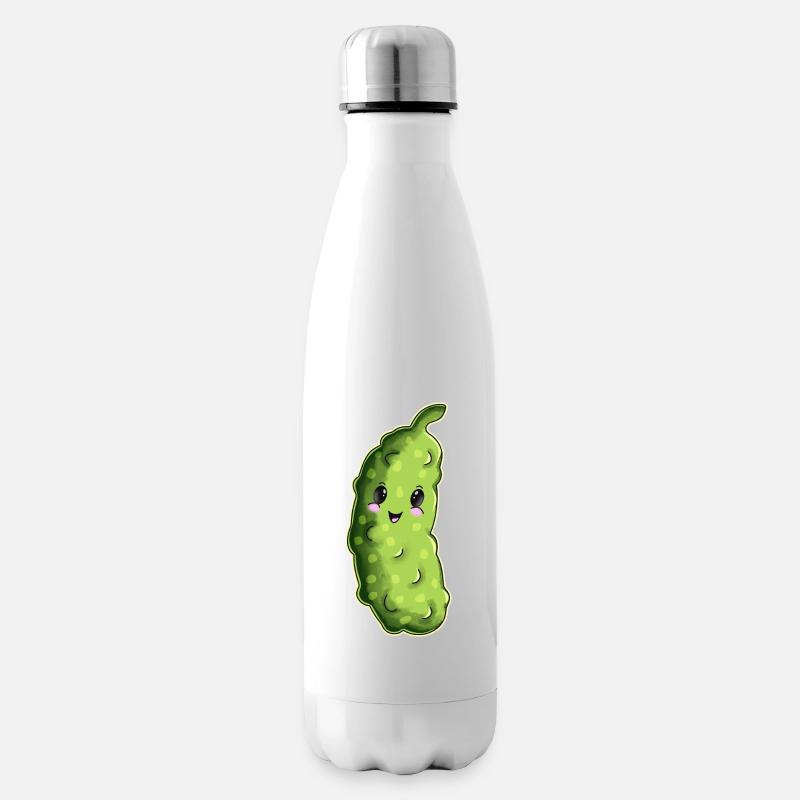 Dessin animé câlin au concombre - Bouteille isotherme - blanc