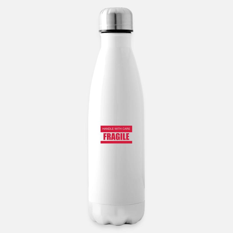 FRAGILE Handle with care 2c - Isolierflasche - Weiß
