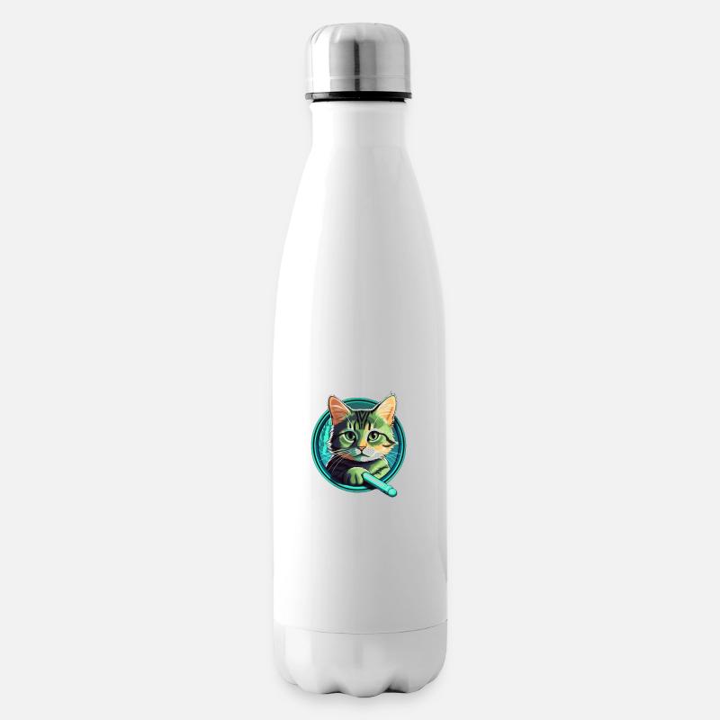 MagicCat - Insulated Water Bottle - white
