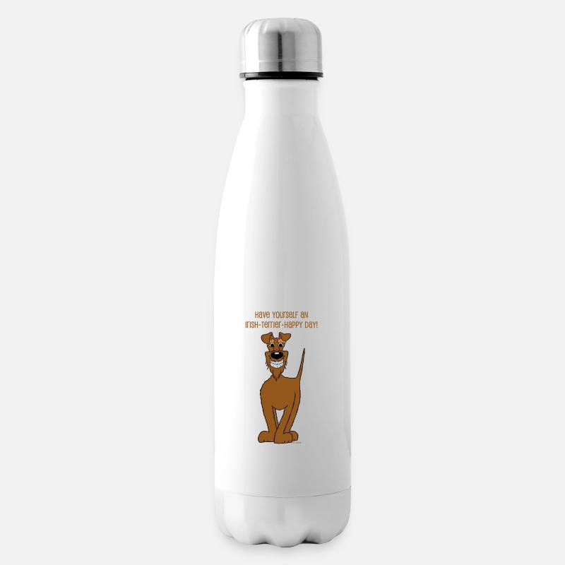 Irischer Terrier Smile - Isolierflasche - Weiß