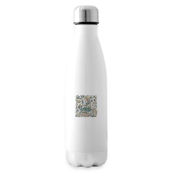 Modern Alice in Wonderland Drawing - Insulated Water Bottle - white - Right