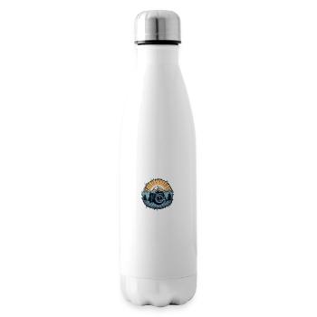 Cooles Retro Kamera Logo - Isolierflasche - Weiß - Rechts