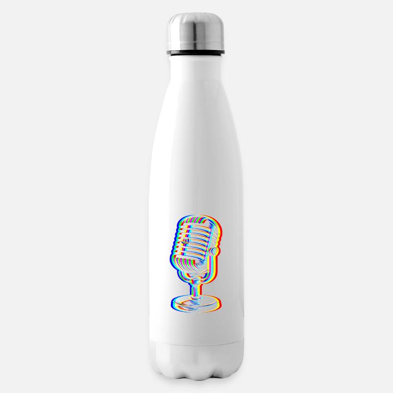 Micro Glitch – Art Sonore - Bouteille isotherme - blanc