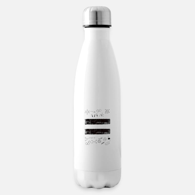 Chemistry Background Structural Formula Banner - Insulated Water Bottle - white