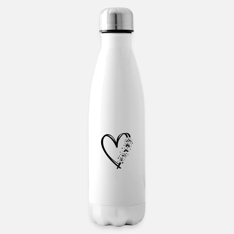 Glücklicher Camper - Isolierflasche - Weiß