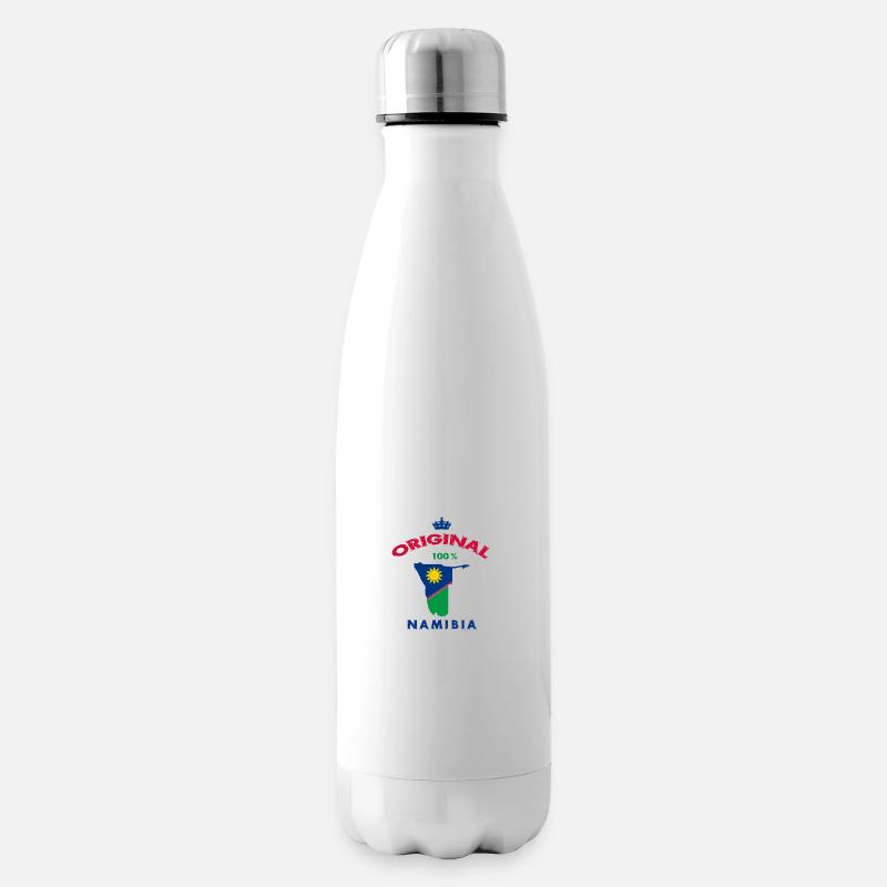 Namibia Original 100% Flaggen Design - Isolierflasche - Weiß