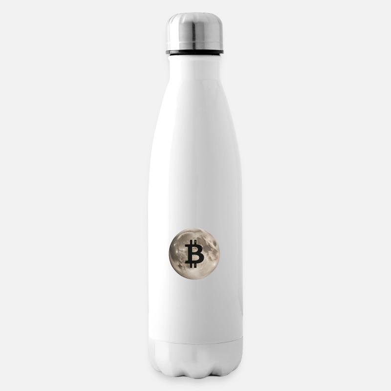 Bitcoin Mond Symbol - Isolierflasche - Weiß