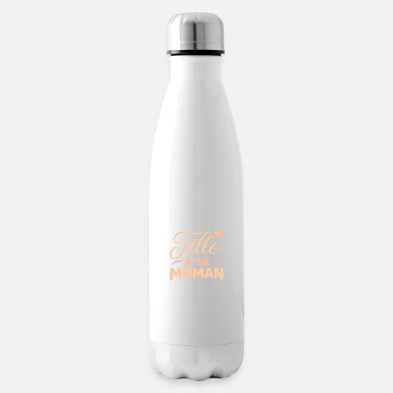 Fille_a_sa_moman - Bouteille isotherme - blanc