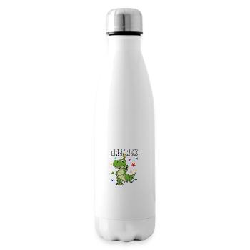 Tree Rex Dino Christmas for Dino lovers - Insulated Water Bottle - white - Right