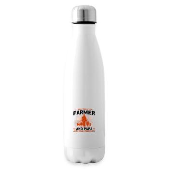 Schafzucht Landwirt Nutztier Schafe Geschenk - Isolierflasche - Weiß - Rechts