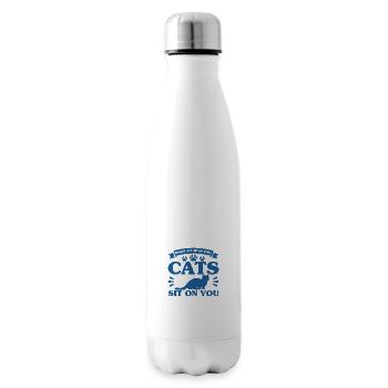 Cat Parents Cat Cat Mama Gift - Insulated Water Bottle - white - Right