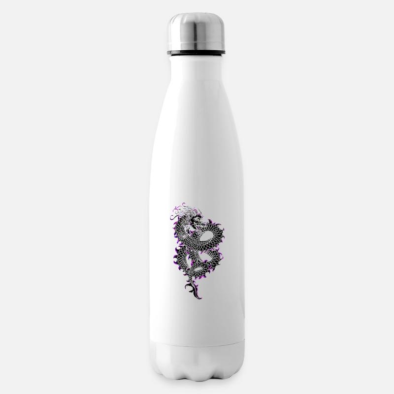 Chinesischer Drache Long - Isolierflasche - Weiß