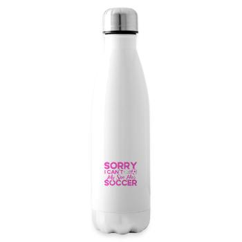 Sportfan Fußball Mama Sohn Geschenk - Isolierflasche - Weiß - Rechts