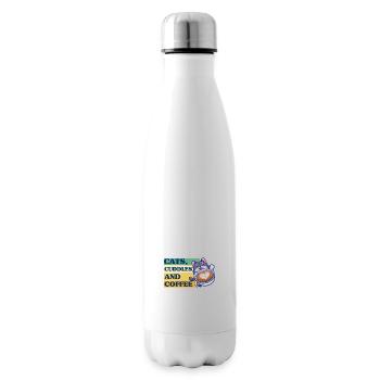 Cat Cat Mama Cat Lover Gift - Insulated Water Bottle - white - Right