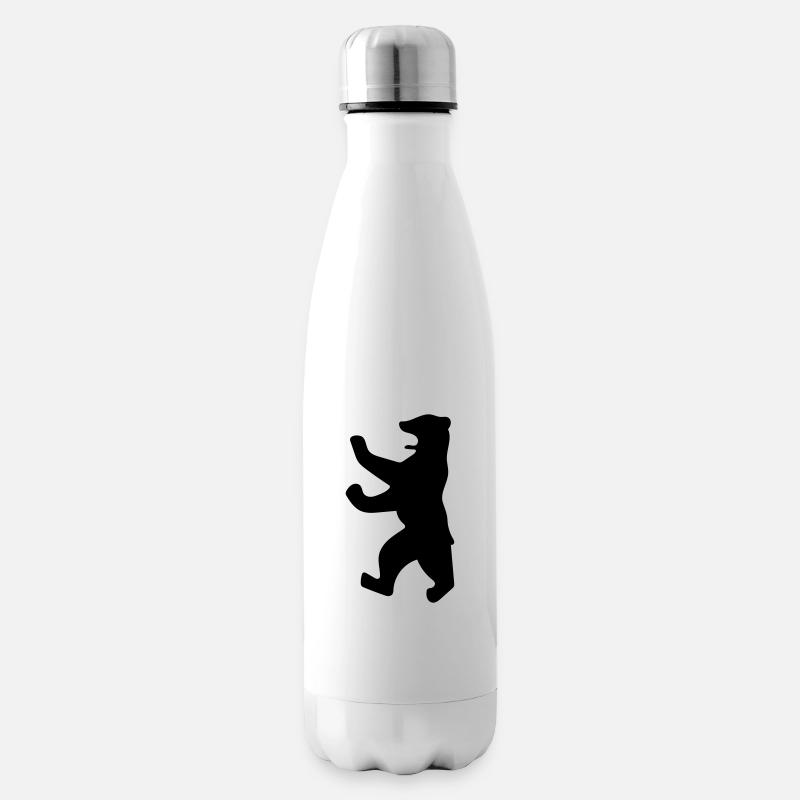 Berliner Bär - Isolierflasche - Weiß