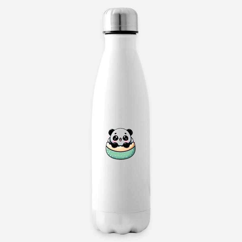Panda Mochi with Icing Sugar - Insulated Water Bottle - white