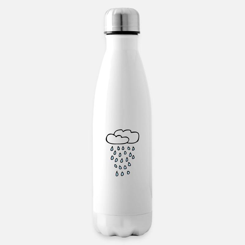 Wolke Regen - Isolierflasche - Weiß