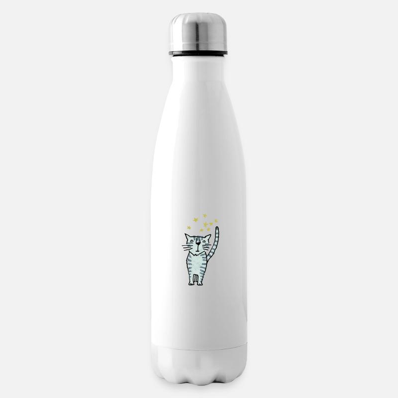 cat - Insulated Water Bottle - white