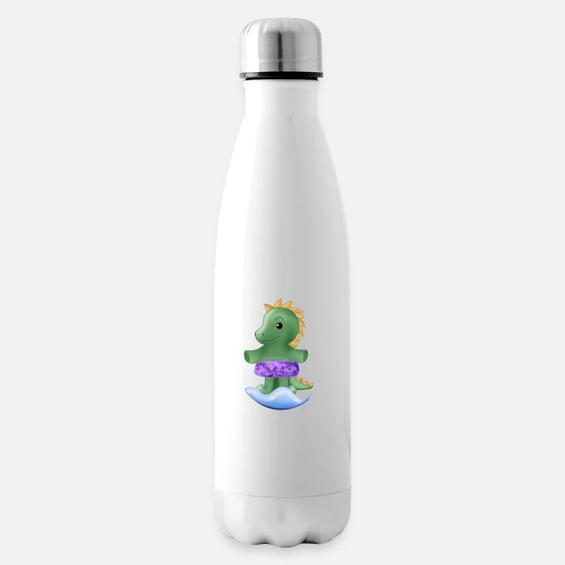 Small dinosaur - Insulated Water Bottle - white