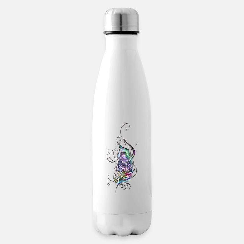 Feder - Isolierflasche - Weiß