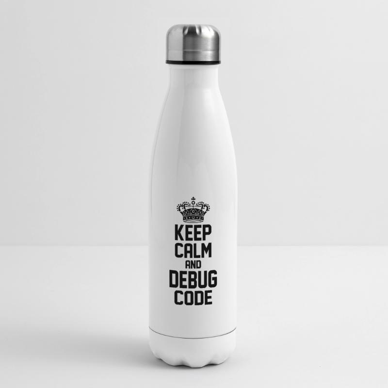 Keep Calm And Debug Code Programmer Nerd Software Isolierflasche