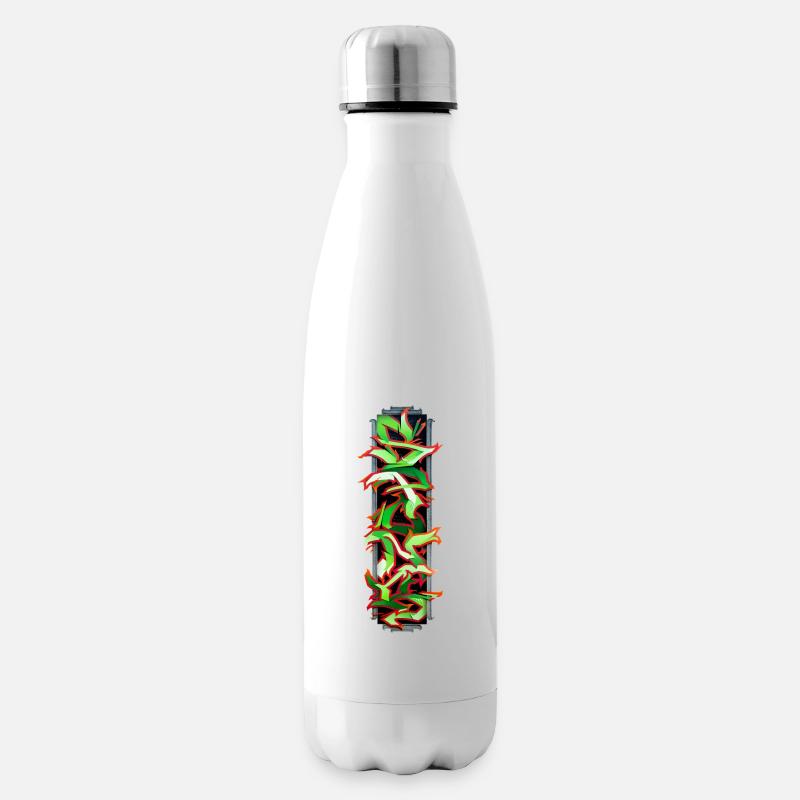 Graffitistyle Dragon - Isolierflasche - Weiß