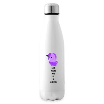 unicorn keep calm - Isolierflasche - Weiß - Rechts