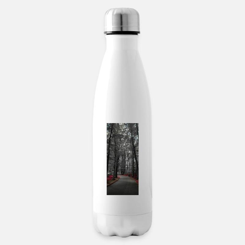 Das Flüstern des Herbstweges - Isolierflasche - Weiß